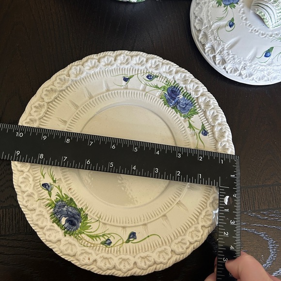 Vintage Italian Hand Painted MCM Soup Tureen Set With Plate Lid & Ladle - Picture 14 of 16